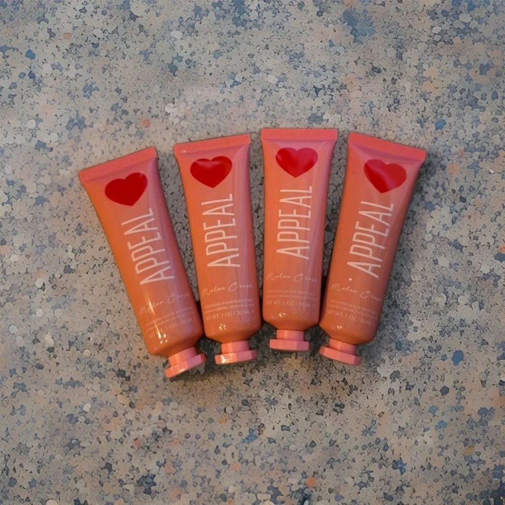 Lot of 4 ~ APPEAL Cosmetics ~ Melon Crush Exfoliating Sugar Body Scrub ~ 1 oz Ea